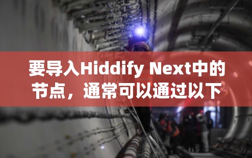 要导入Hiddify Next中的节点,通常可以通过以下步骤进行